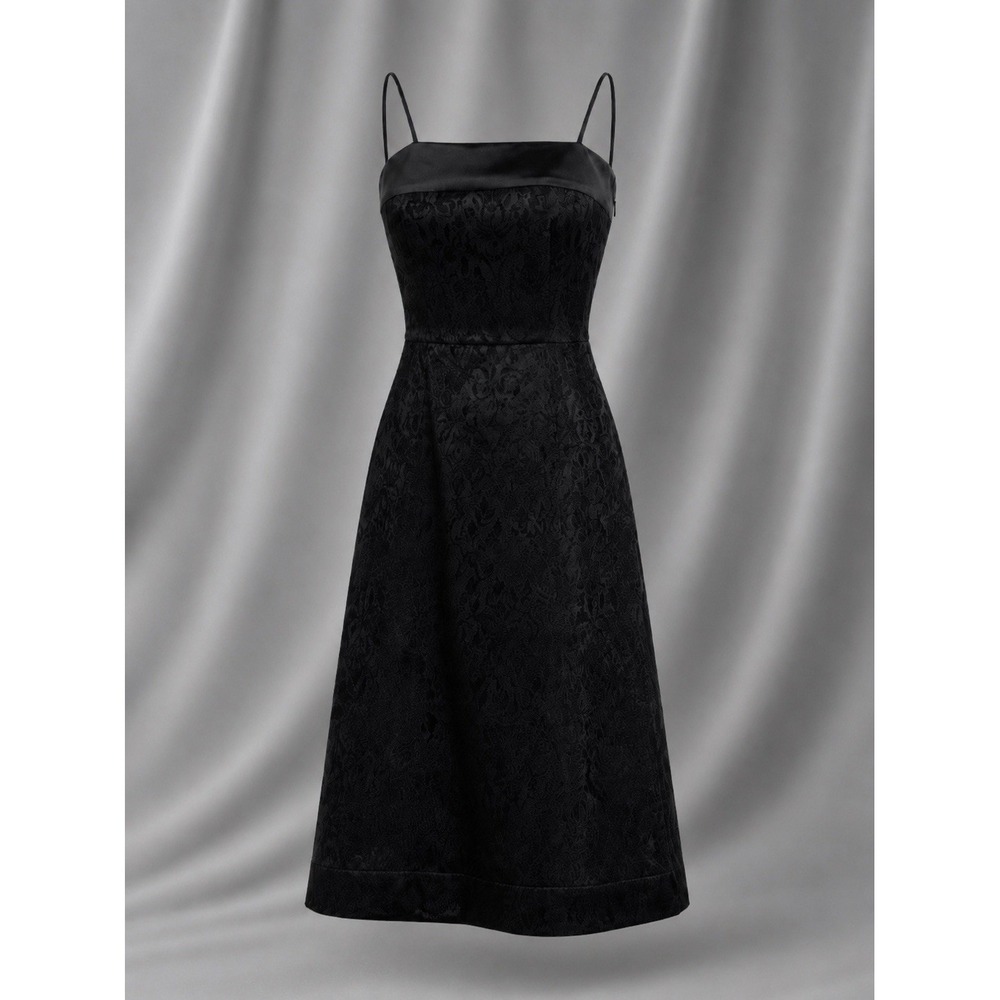 White House Black Market A-line Dress Size 2‎ Strapless Velvet Burnout Whimsical